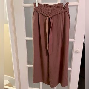 Rickis size 8 cropped wide leg paper bag pants.